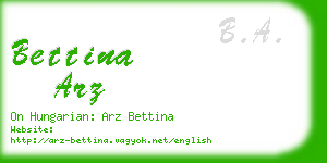 bettina arz business card